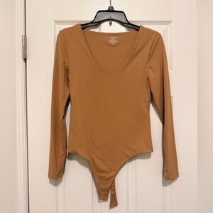 nuuds Camel Long Sleeve Bodysuit